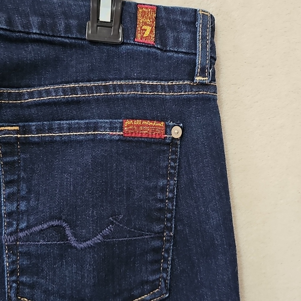 7 For All Mankind Mid-Rise Kimmie Cropped Denim Jeans Size 29 - Picture 7 of 7